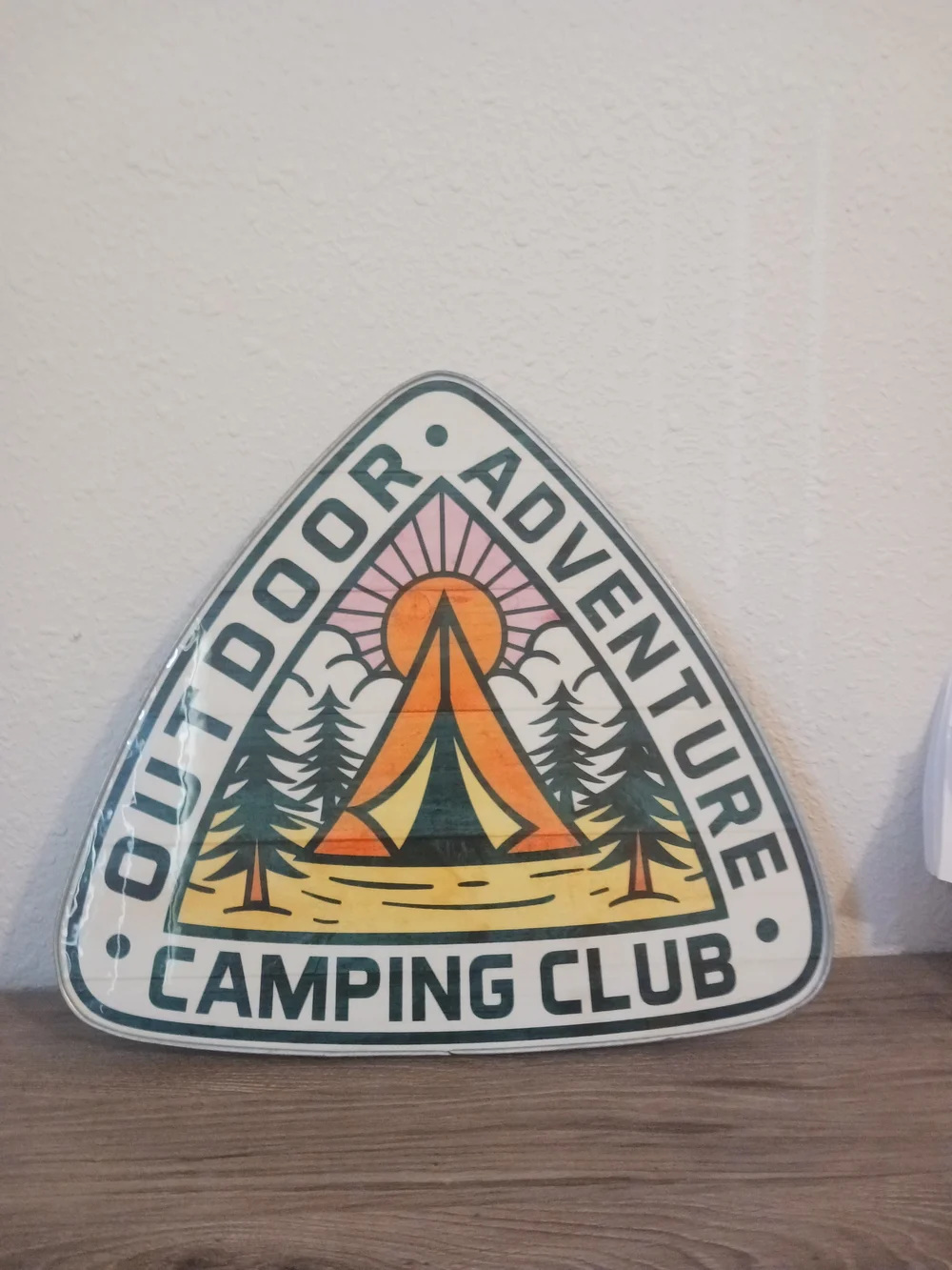 Outdoor Adventure Camping Club Wall Decor - Orange, Yellow, Green